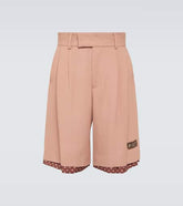Layered polka-dot high-rise shorts
