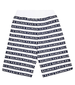 Logo printed cotton shorts