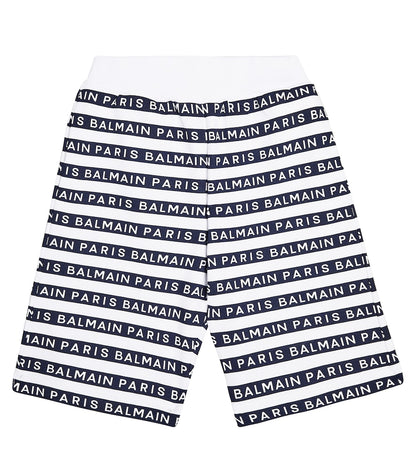 Logo printed cotton shorts