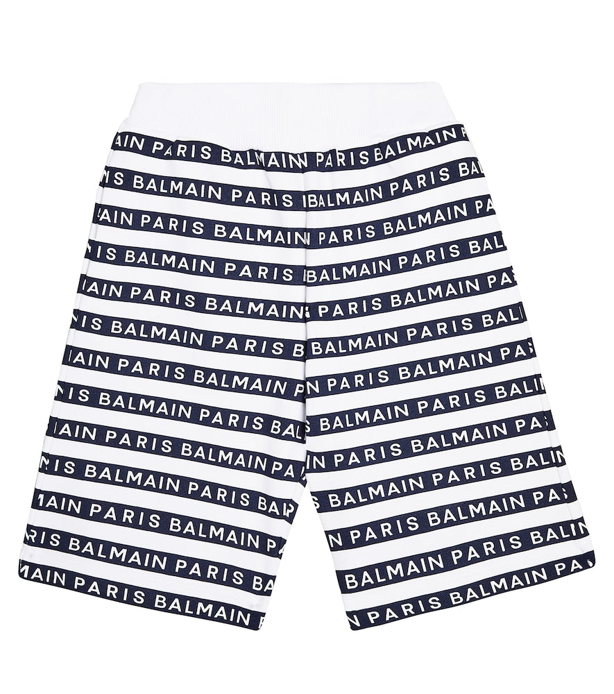Logo printed cotton shorts