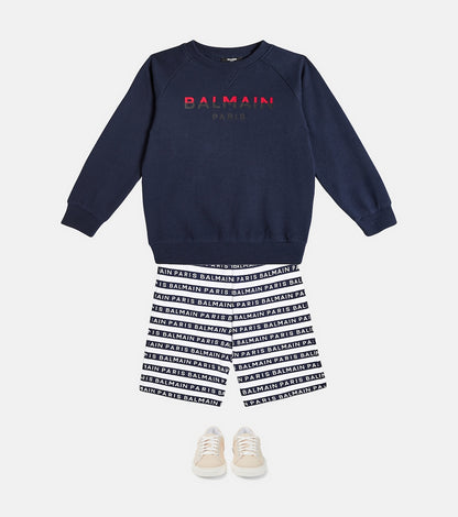 Logo printed cotton shorts
