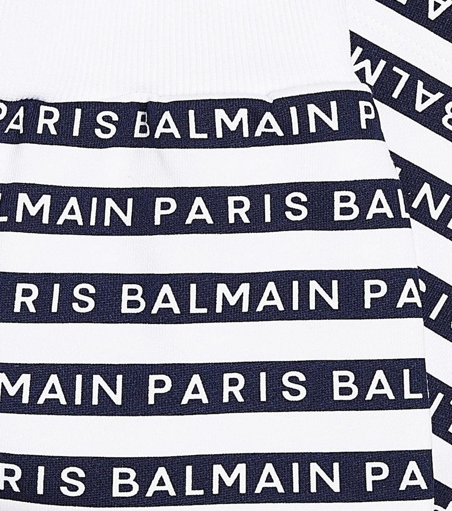 Logo printed cotton shorts