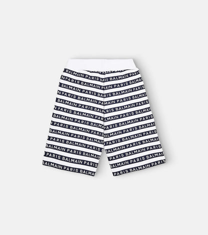 Logo printed cotton shorts