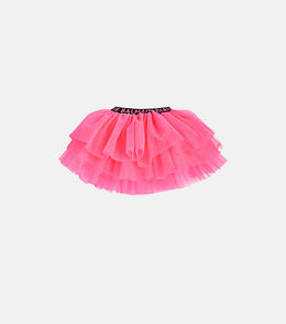 Logo tulle skirt