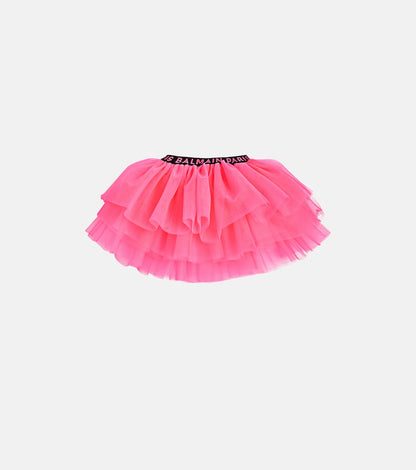Logo tulle skirt