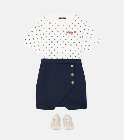 Logo cotton jersey dress