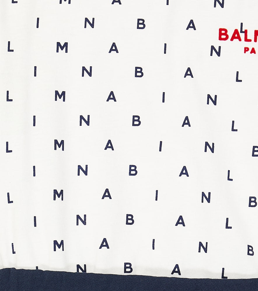 Logo cotton jersey dress