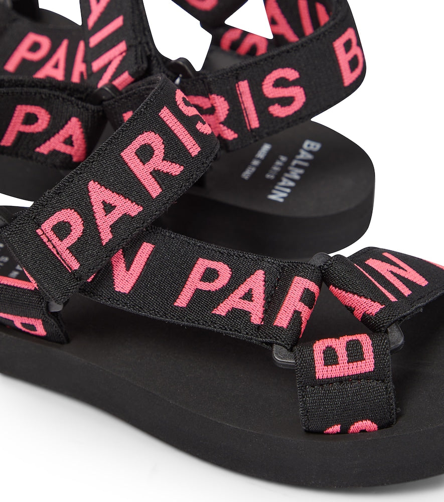 Logo rubber sandals