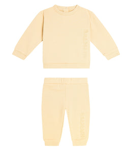 Baby cotton sweatshirt and sweatpants set
