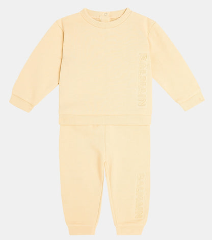 Baby cotton sweatshirt and sweatpants set
