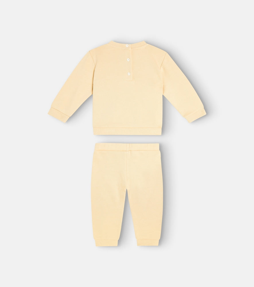 Baby cotton sweatshirt and sweatpants set
