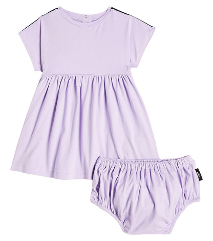 Baby cotton jersey dress and bloomers set