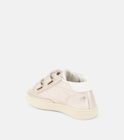 Baby June metallic leather sneakers