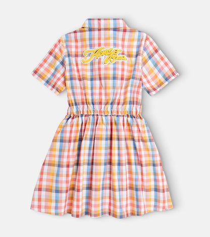 Campus checked cotton dress