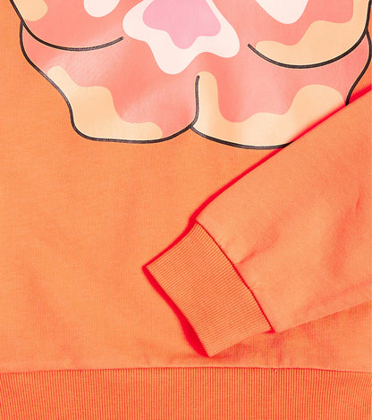 Printed cotton-blend jersey sweatshirt