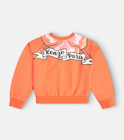 Printed cotton-blend jersey sweatshirt