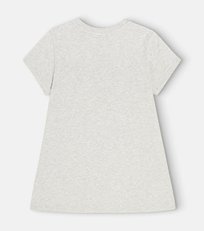 Printed cotton jersey T-shirt dress