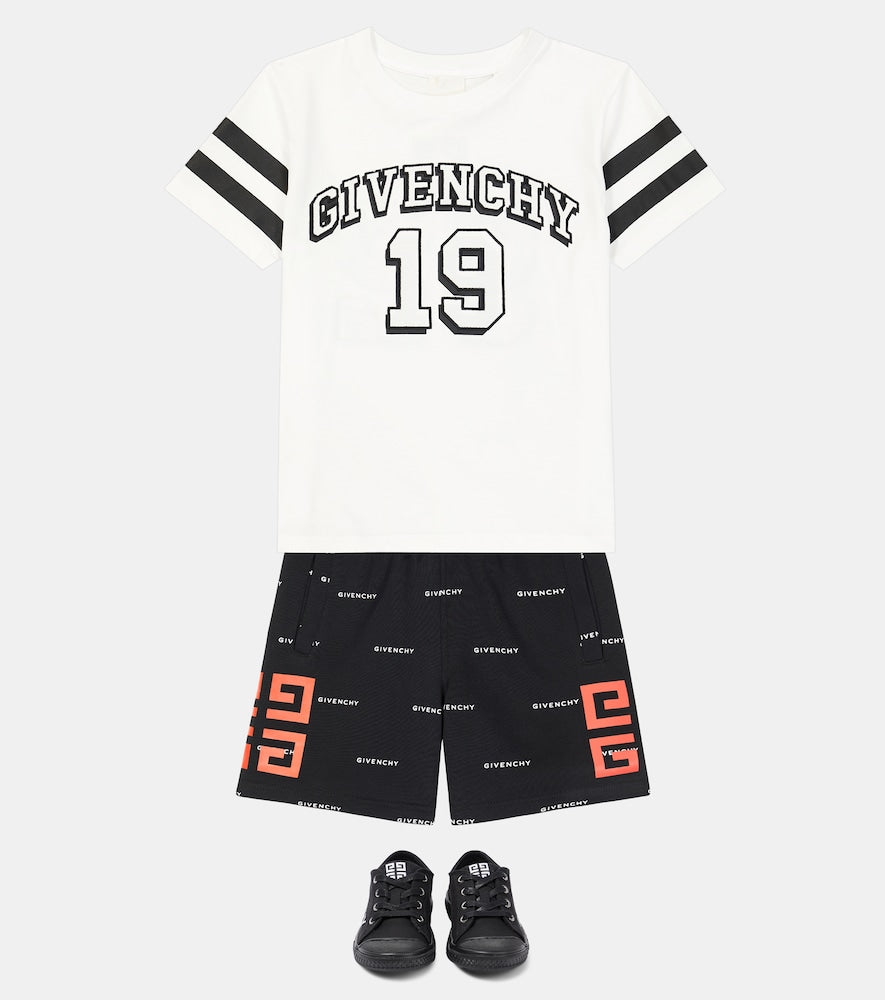 Logo cotton-blend jersey shorts