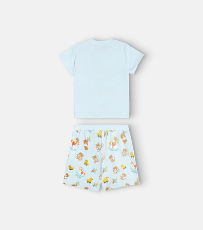 Baby printed jersey T-shirt and shorts set