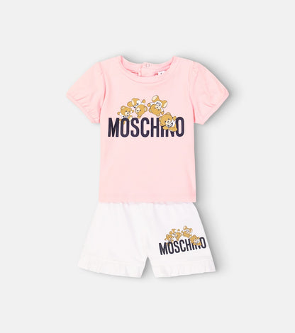 Baby cotton-blend T-shirt and shorts set