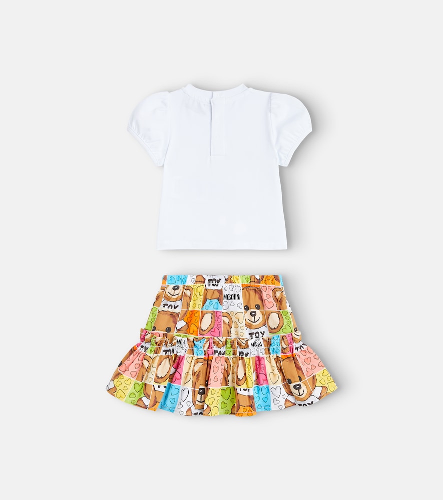 Baby printed cotton T-shirt and skirt set