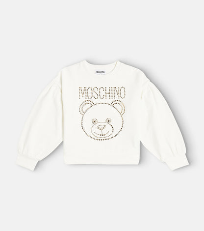 Embellished cotton-blend sweatshirt