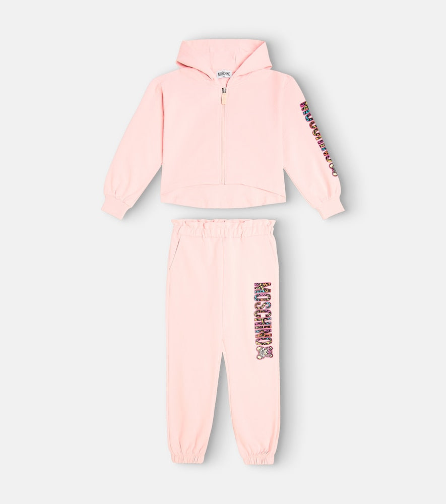 Cotton-blend jersey tracksuit