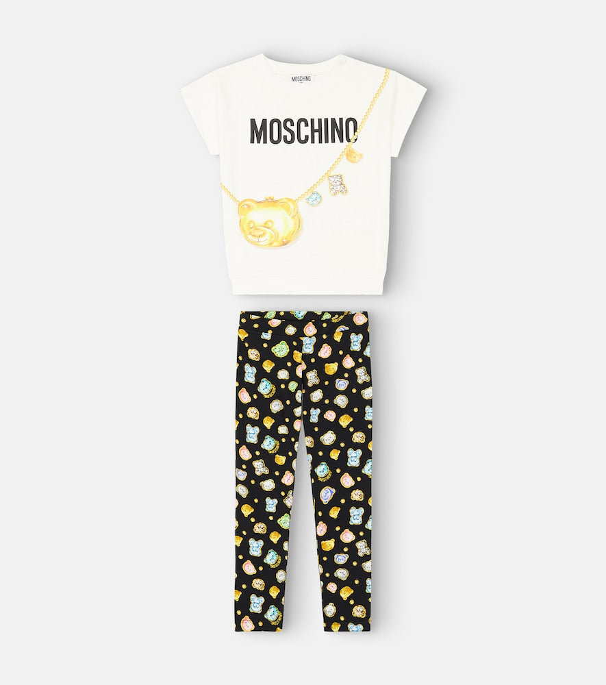 Printed cotton T-shirt and leggings set