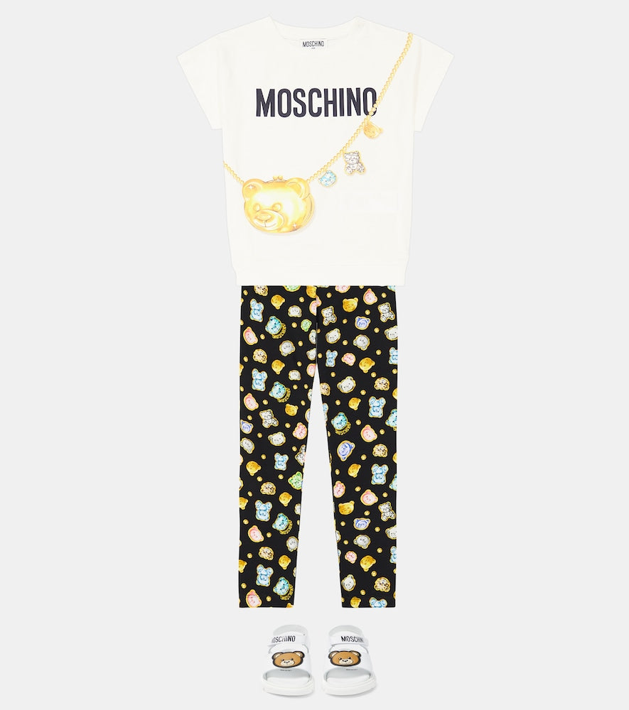 Printed cotton T-shirt and leggings set