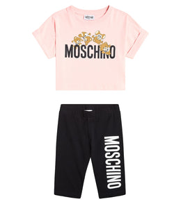 Cotton-blend T-shirt and shorts set