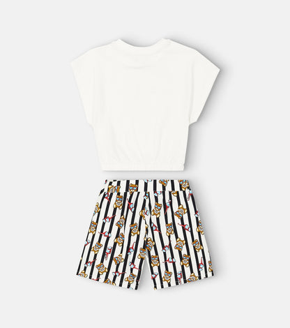 Cotton T-shirt and shorts set