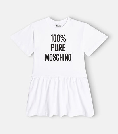Logo cotton jersey dress