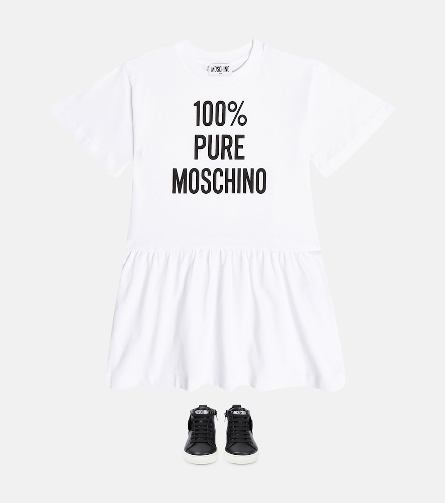 Logo cotton jersey dress