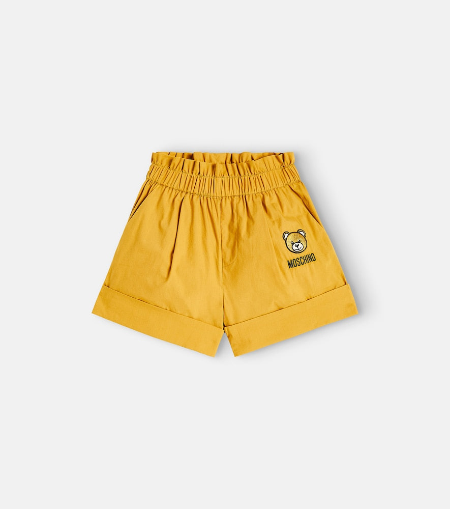 Teddy Bear high-rise cotton shorts