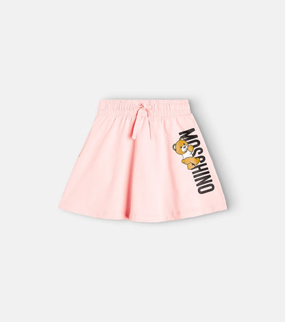 Logo cotton-blend skirt