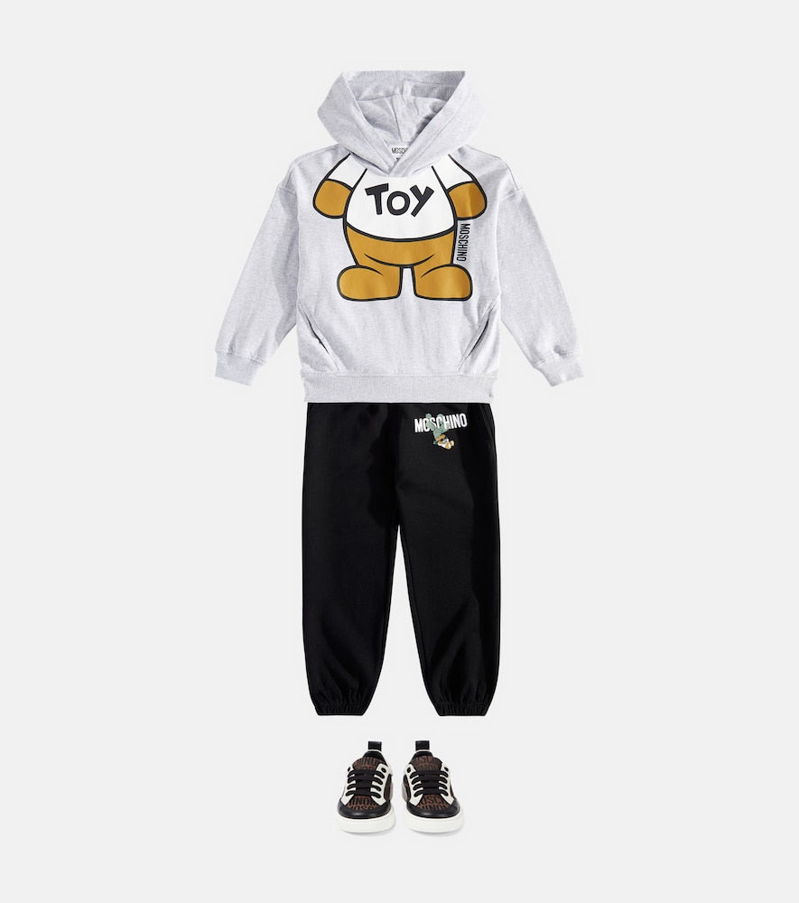 Teddy Bear cotton jersey hoodie