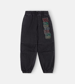 Logo printed jeans