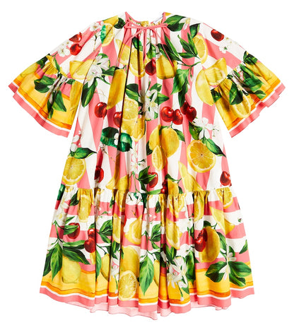 Printed cotton dress