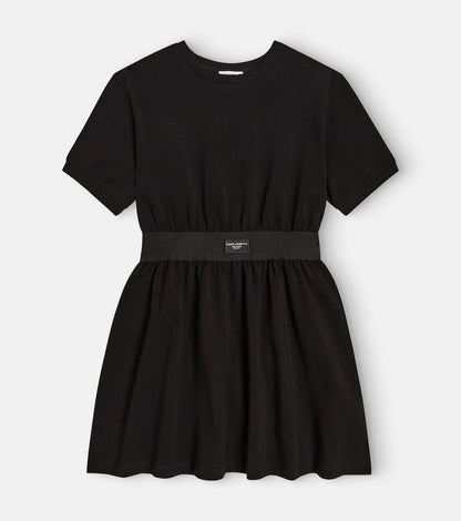 Cotton-blend jersey dress