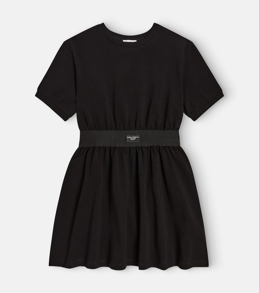 Cotton-blend jersey dress