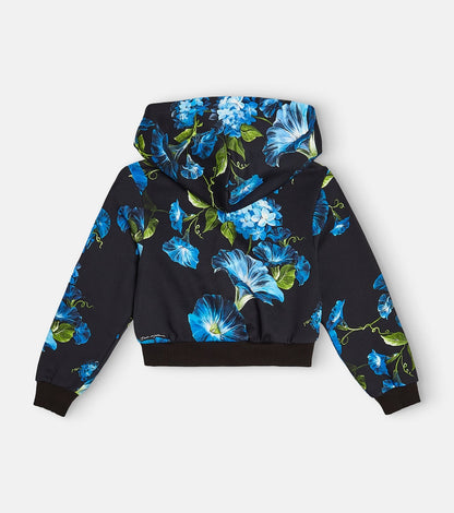 DG floral cotton jersey hoodie