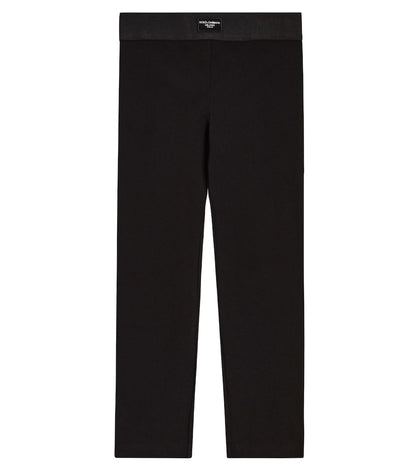 Logo cotton jersey leggings