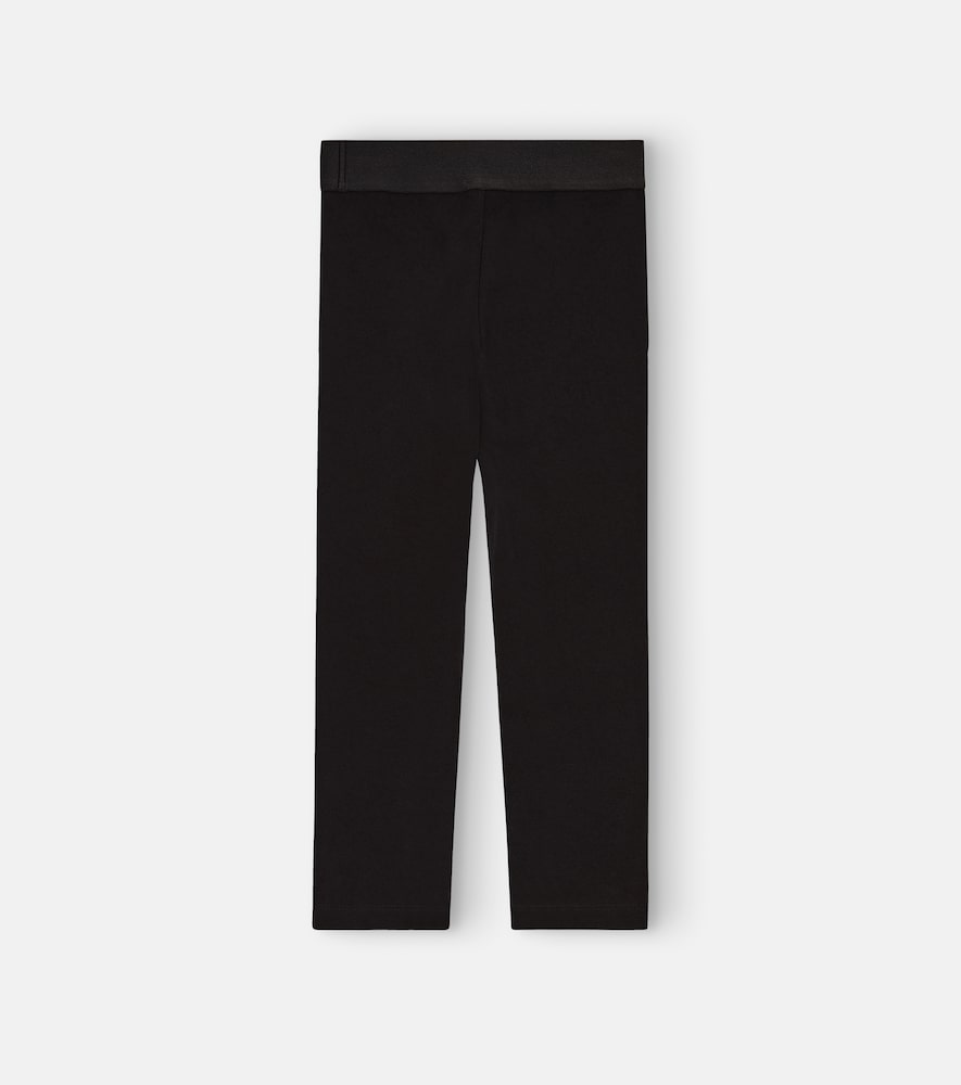 Logo cotton jersey leggings