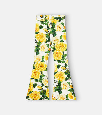 Floral jersey sweatpants