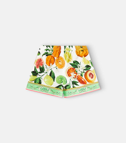 Printed cotton shorts