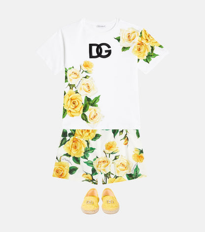 Floral cotton shorts