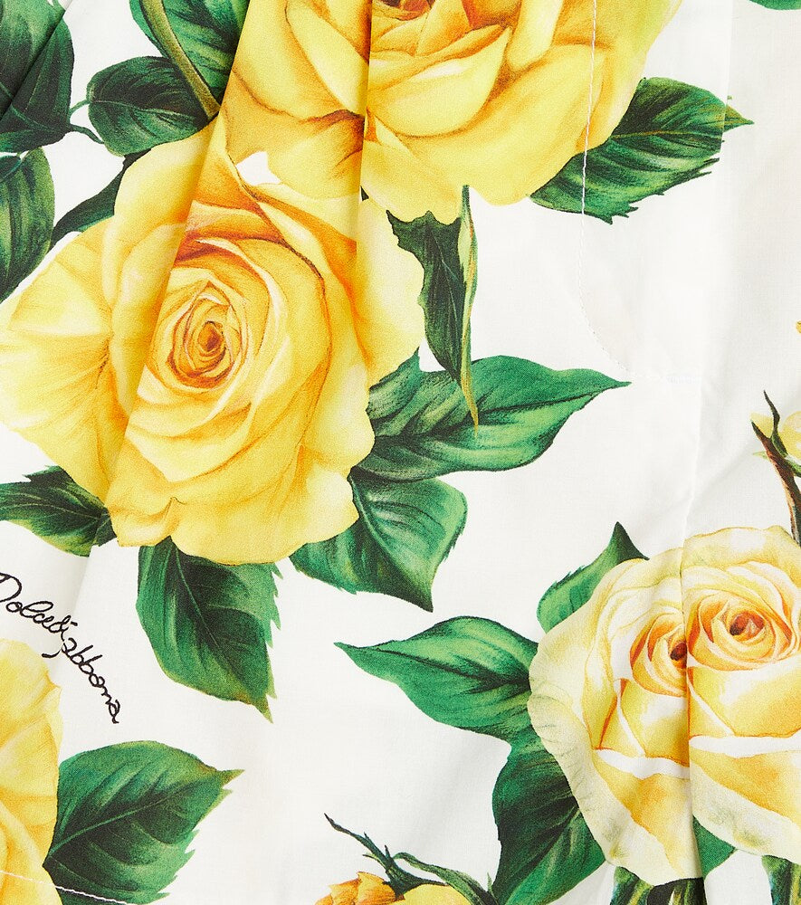 Floral cotton shorts
