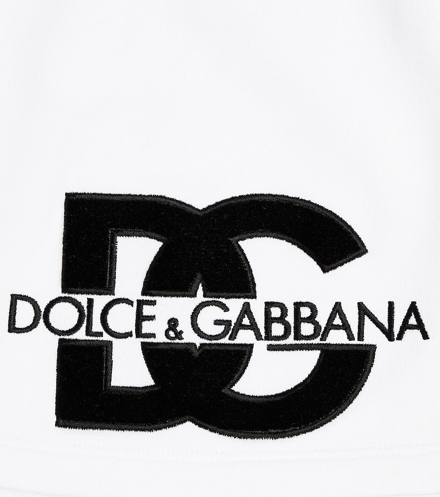 Logo cotton jersey skirt