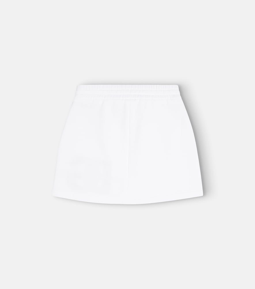Logo cotton jersey skirt