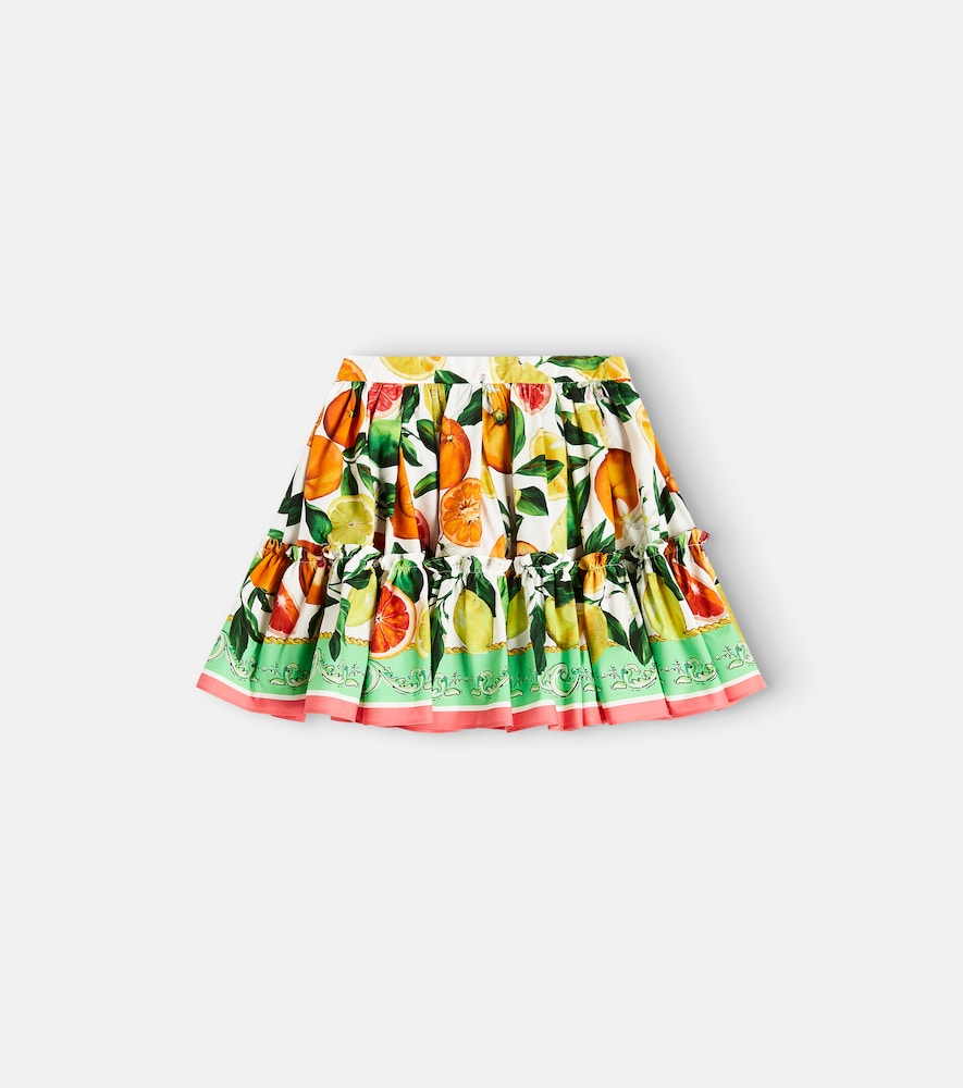 Printed cotton skirt